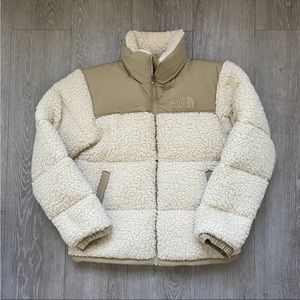 The North Face Sherpa Nuptse Down Hooded Puffer Jacker